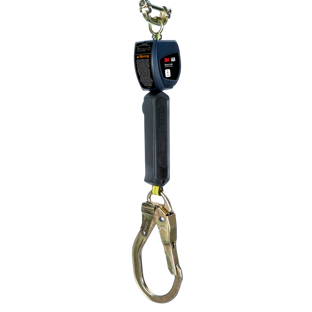 3M DBI-SALA 3100537 Class 1 Direct Mount Nano-Lok Personal Self-Retracting Lifeline with Steel Rebar Snap Hook from GME Supply