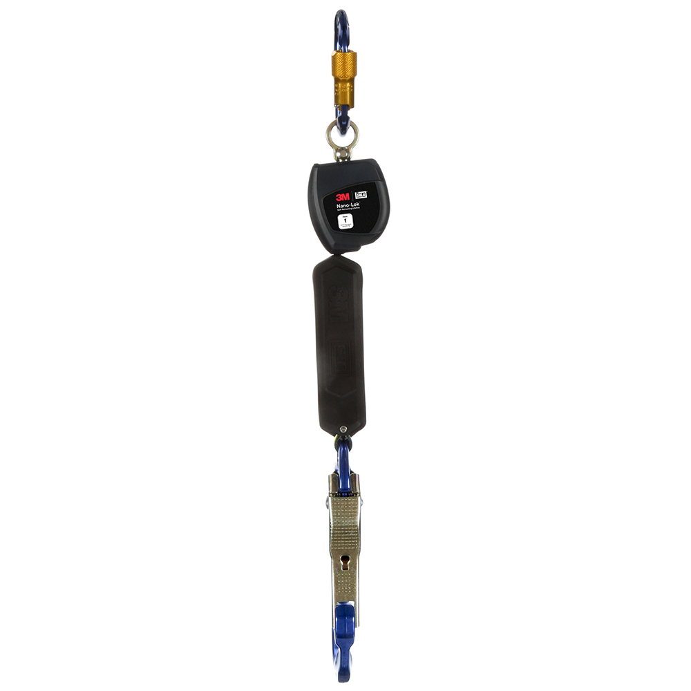 3M DBI-SALA Class 1 Overhead Mount with Anchor Hook Nano-Lok Personal Self-Retracting Lifeline with Aluminum Rebar Hook from GME Supply