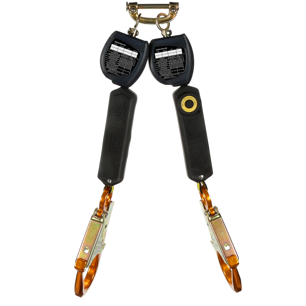 3M DBI-SALA Class 1 Direct Mount Nano-Lok Personal Twin-Leg Self-Retracting Lifeline with Aluminum Snap Hook from GME Supply
