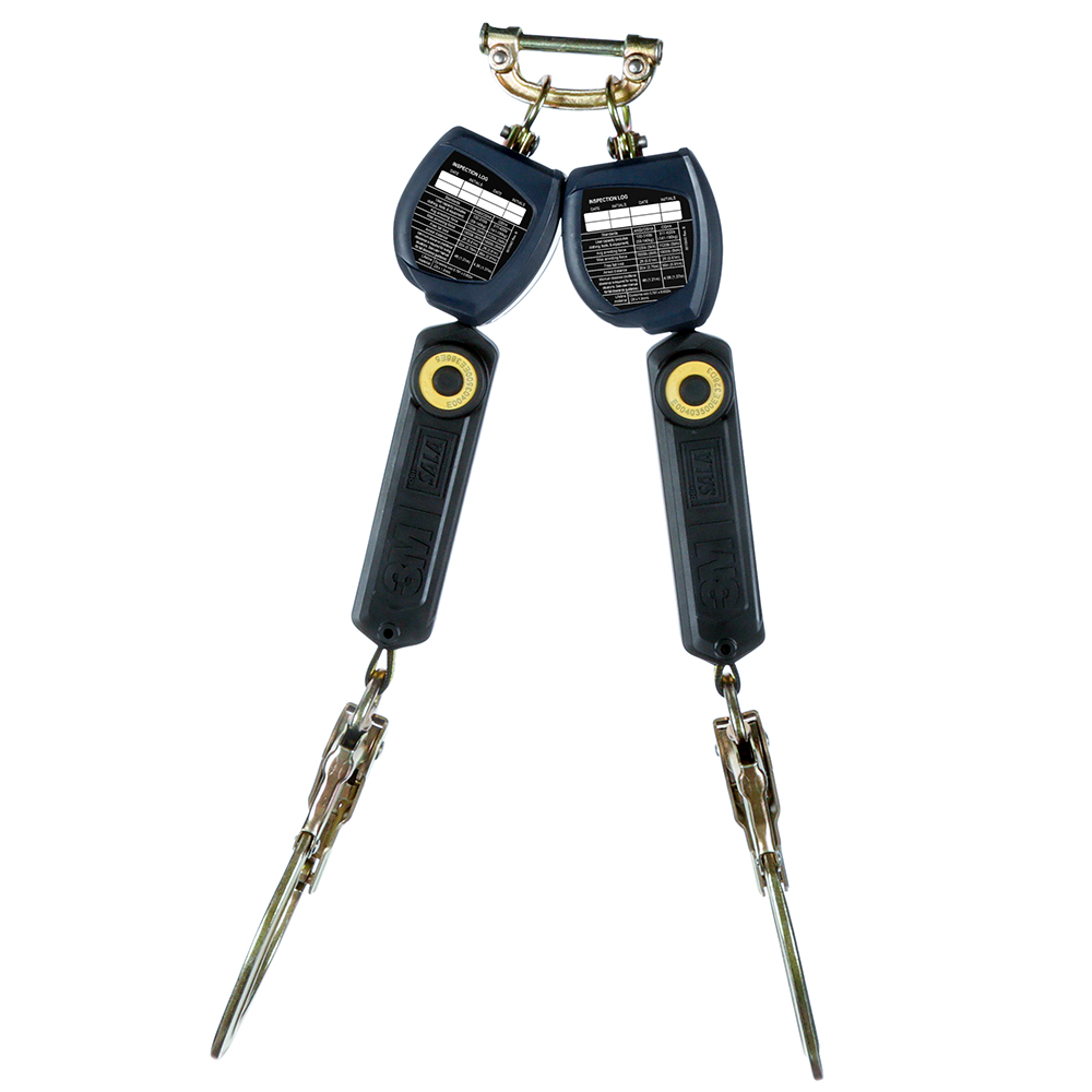 3M DBI-SALA 3100552 Class 1 Direct Mount Nano-Lok Personal Twin-Leg Self-Retracting Lifeline with Steel Rebar Snap Hook from GME Supply