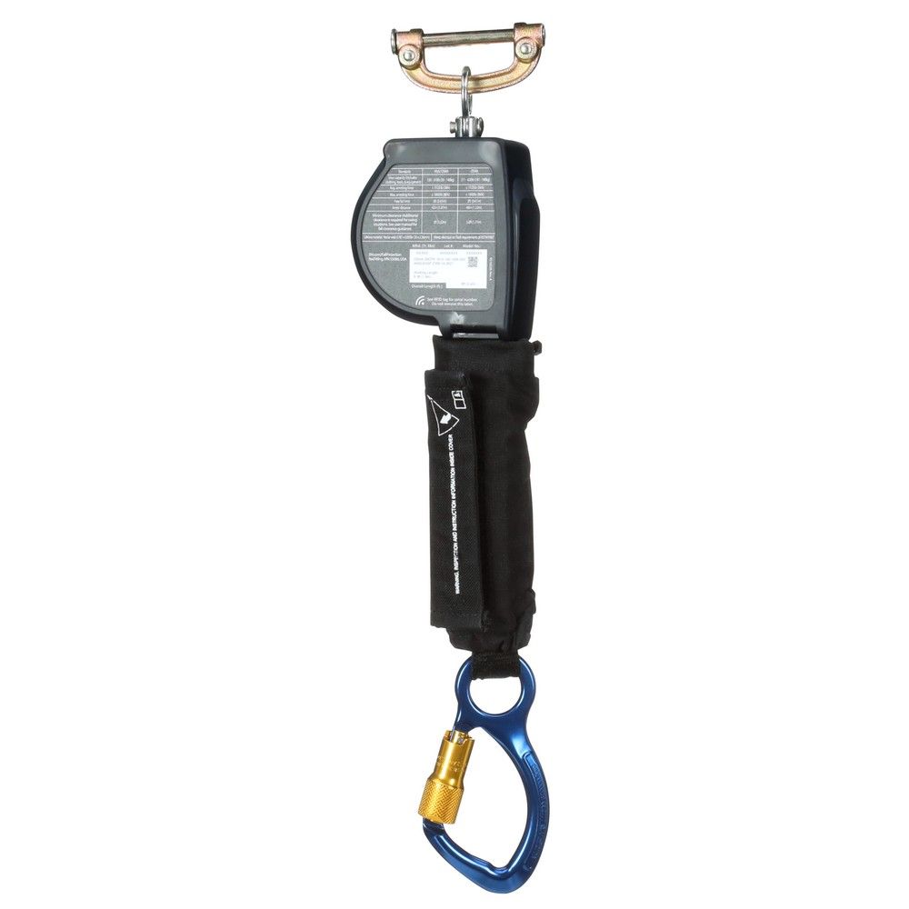 3M DBI-SALA Nano-Lok 8 ft. Arc Flash Web SRL, Harness Quick Connect & Steel Snap Hook Harness Quick Connect & Aluminum Carabiner from GME Supply
