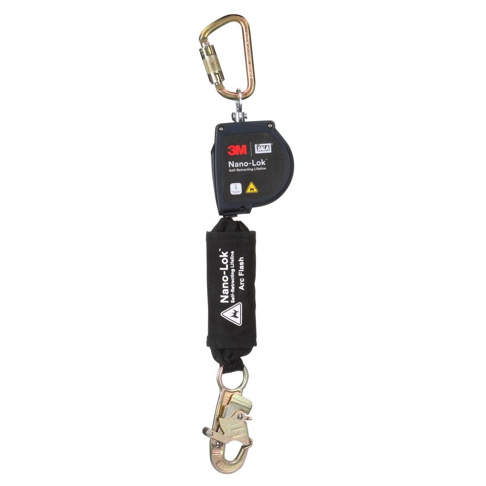 3M DBI-SALA Nano-Lok 8 ft. Arc Flash Web SRL Carabiner Anchor & Steel Snap Hook from GME Supply