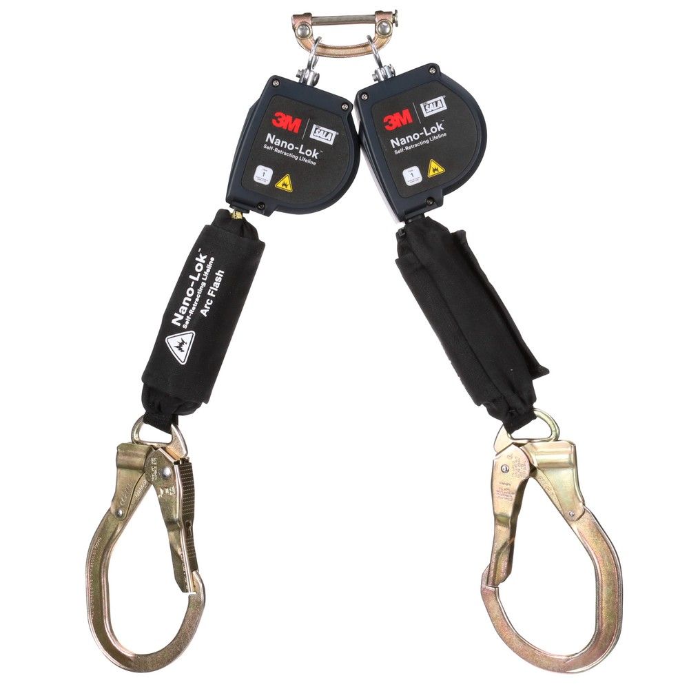 3M DBI-SALA Nano-Lok 8 ft. Twin-Leg Arc Flash Web SRL, Harness Quick Connect & Steel Rebar Lock Hooks from GME Supply