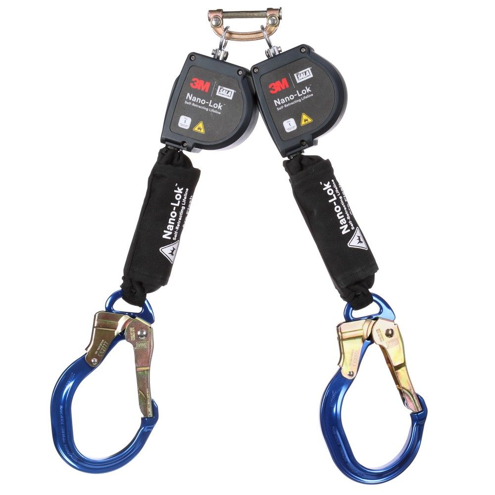 3M DBI-SALA Nano-Lok 8 ft. Twin-Leg Arc Flash Web SRL, Harness Quick Connect & Aluminum Rebar Lock Hooks from GME Supply