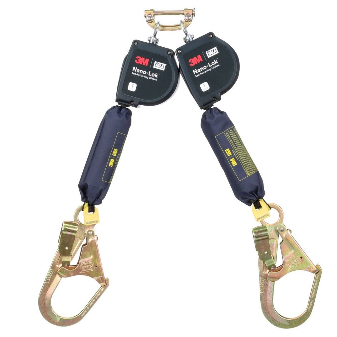 3M DBI SALA 3100615 Nano-Lok XL Twin-Leg Self-Retracting Lifeline with Steel Rebar Hooks from GME Supply