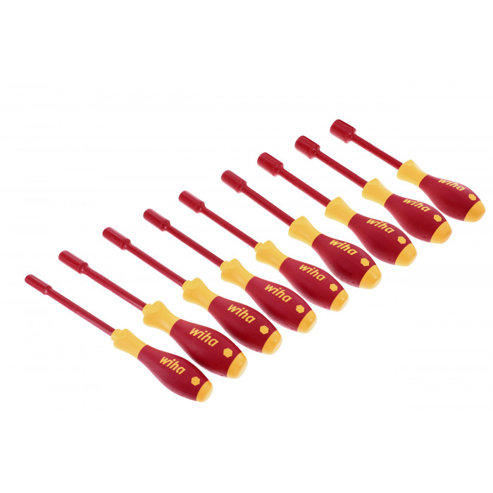 Wiha Tools 9 Piece Nut Driver Set in Roll-up Pouch from GME Supply