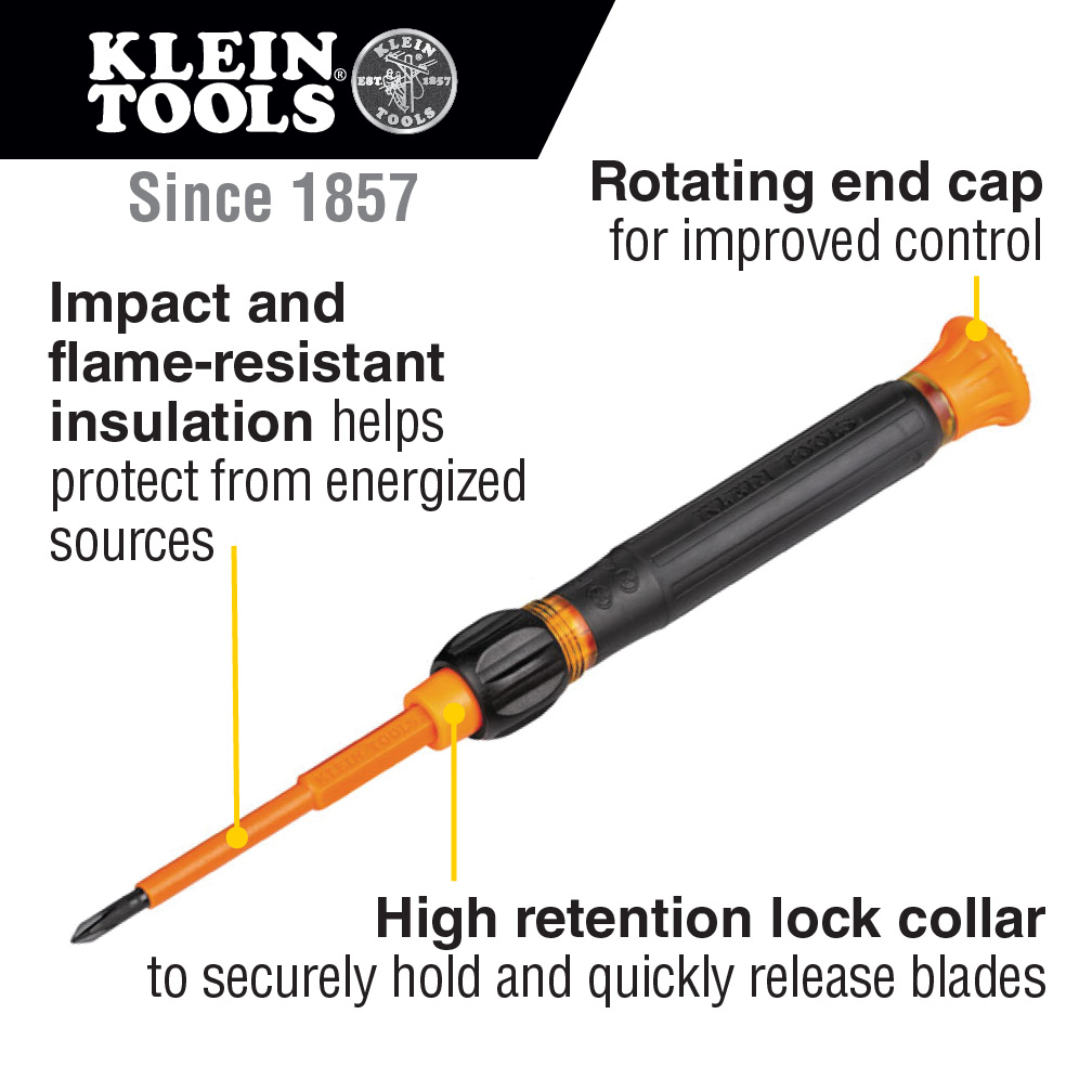 8-in-1 Insulated Precision Screwdriver Set with Case from Columbia Safety