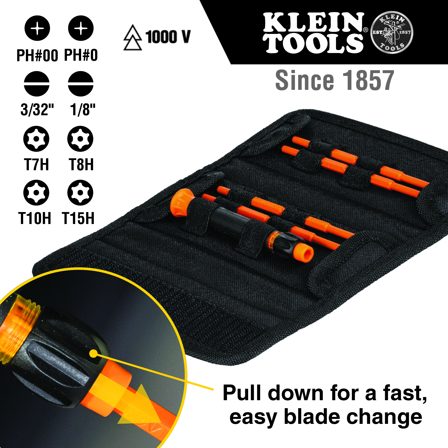 8-in-1 Insulated Precision Screwdriver Set with Case from Columbia Safety