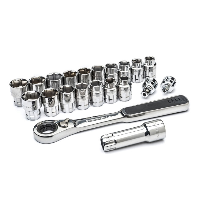GearWrench 21 Piece 3/8 Inch Drive Pass-Thru SAE/Metric Tool Set from GME Supply