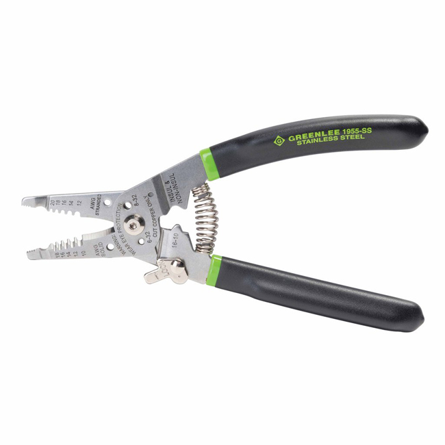 Greenlee Emerson Stainless Steel Wire Stripper Pro, 10-18 AWG from GME Supply