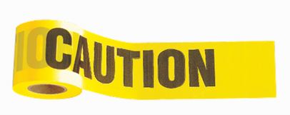 Johnson Level "Caution/Cuidado" Barricade Tape - 3 Inch x 1000 Foot from GME Supply