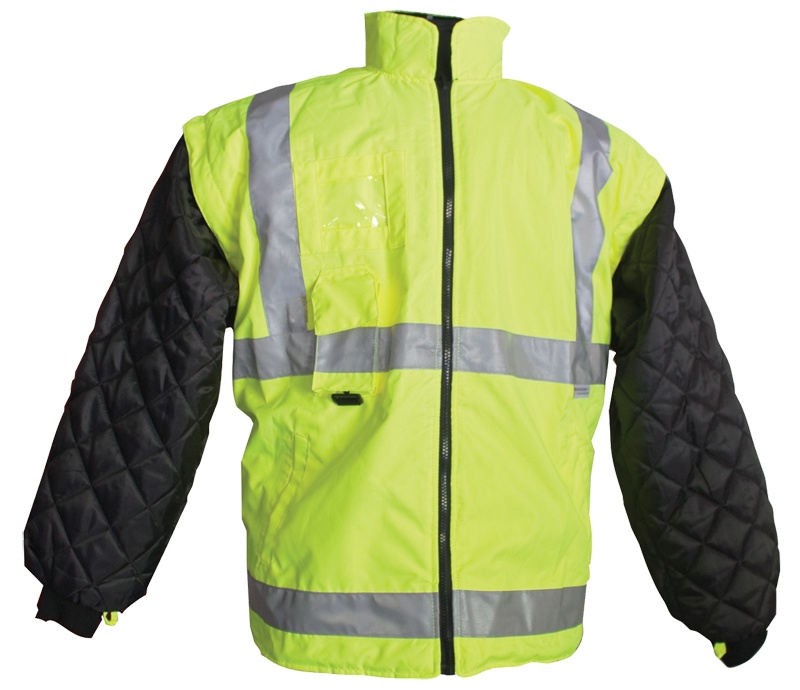 PIP All Conditions 7-In-1 Insulated Class 2 & 3 Hi-Visibility Yellow Coat from GME Supply