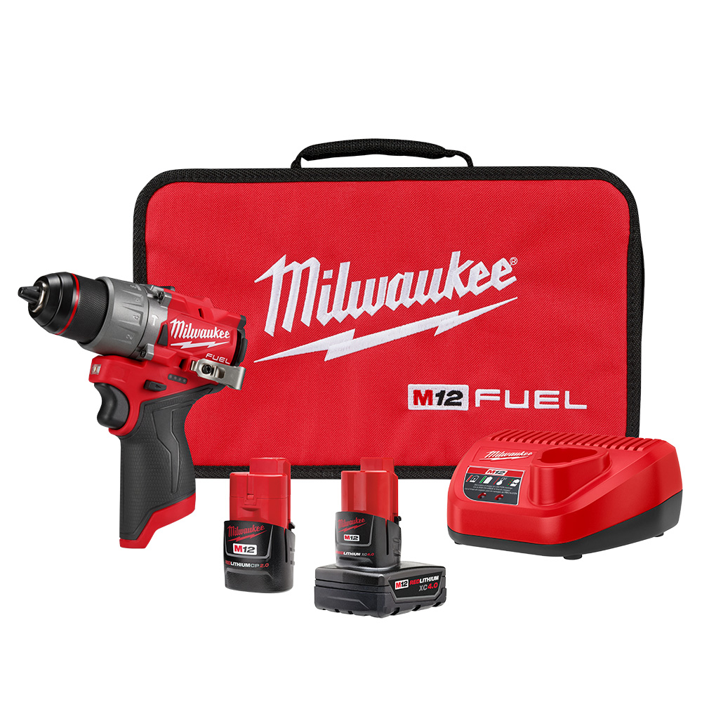 Milwaukee M12 Fuel 1/2 Inch Hammer Drill Driver Kit from GME Supply