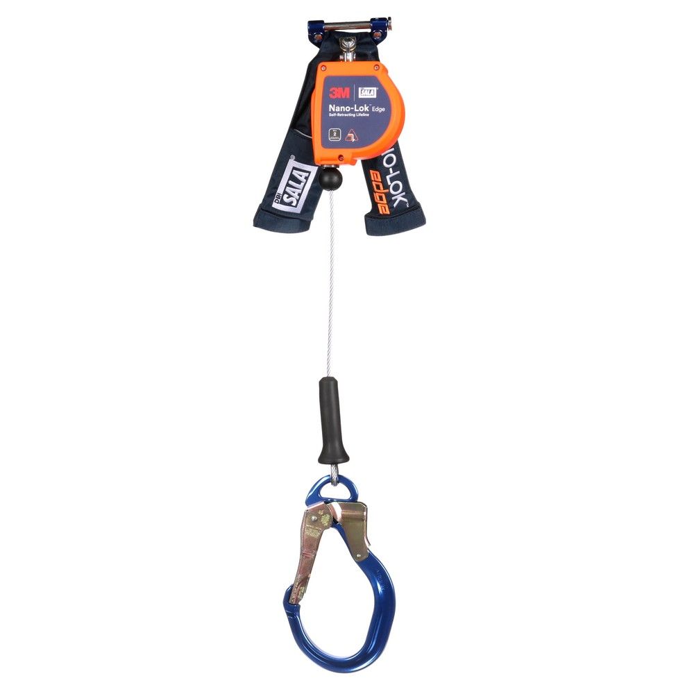 3M DBI-SALA Nano-Lok Edge 8 ft. Cable SRL with Aluminum Rebar Lock Hook from GME Supply
