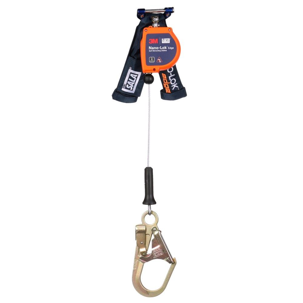 3M DBI-SALA Nano-Lok Edge 7.3 ft. Cable SRL with Steel Rebar Hook from GME Supply