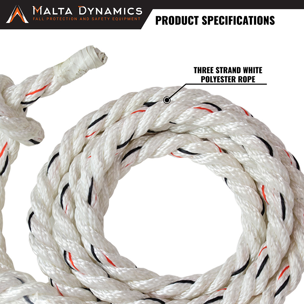 Malta Dynamics Vertical Lifeline Assembly w/50 Foot Rope from GME Supply