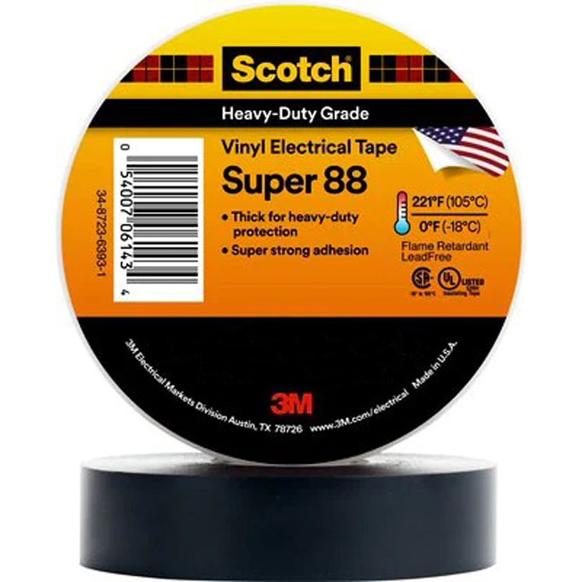3M Scotch Super 88 Vinyl Heavy Duty Electrical Tape from GME Supply