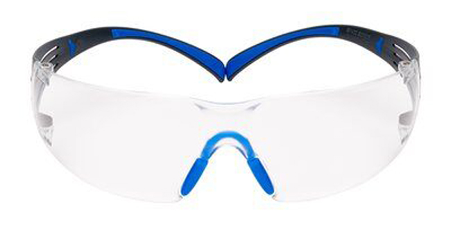 3M SecureFit Safety Glasses SF401SGAF-BLU, Clear Scotchgard Anti-fog Lens from GME Supply