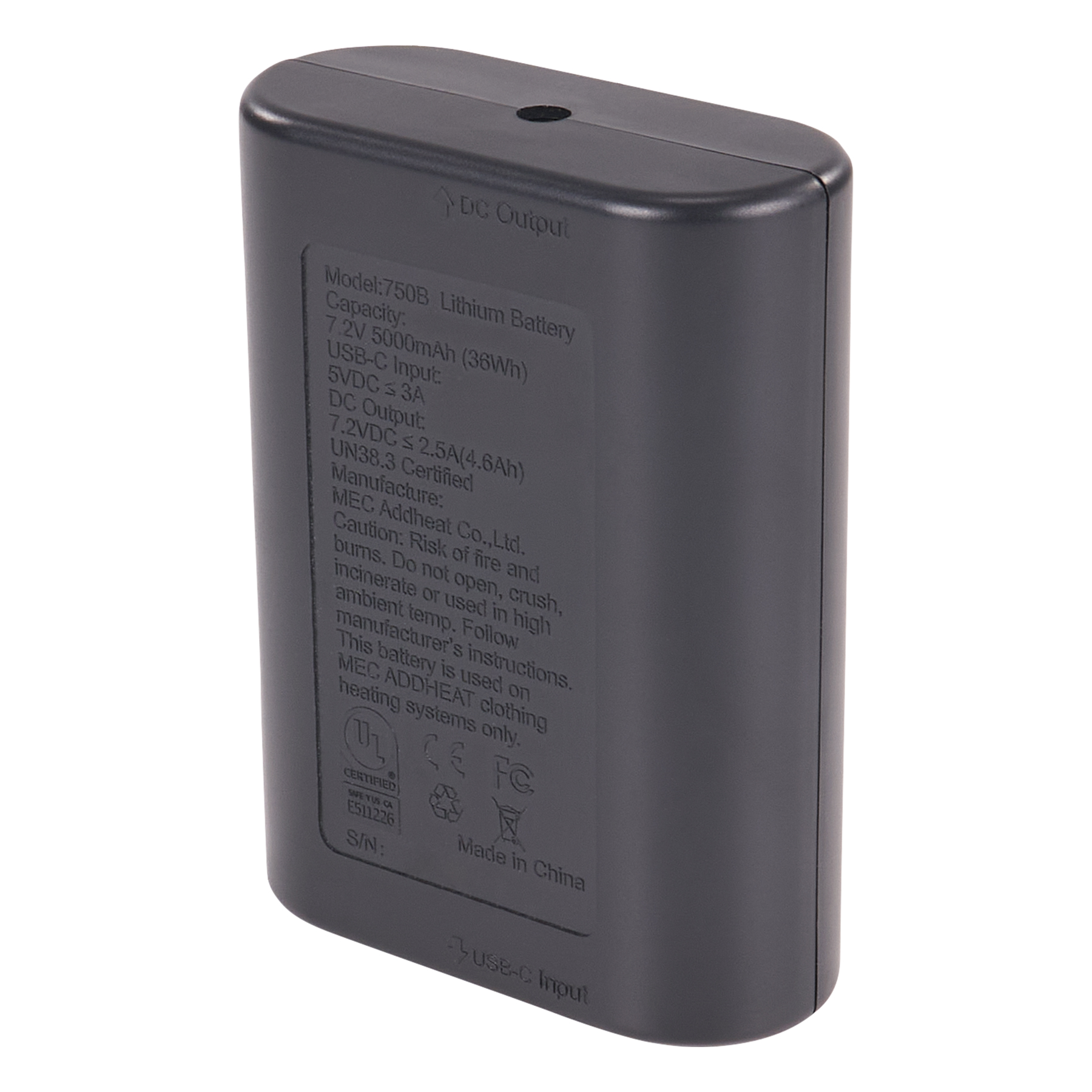 Ergodyne N-Ferno 6495B Portable Battery Power Bank w/ USB-C Cord - 7.2v/5000mAh from Columbia Safety