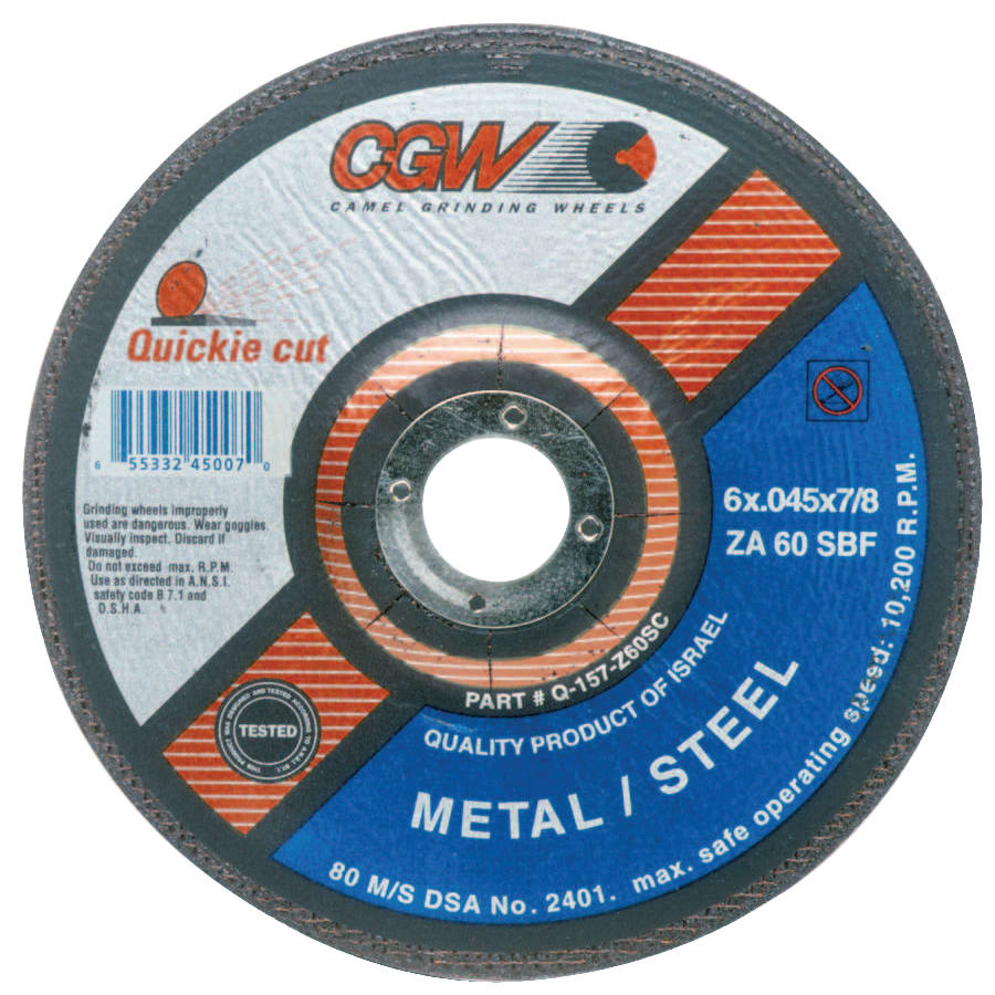 CGW Quickie Cut 6" x .045 x 7/8 T27 Zirconia 60G from GME Supply