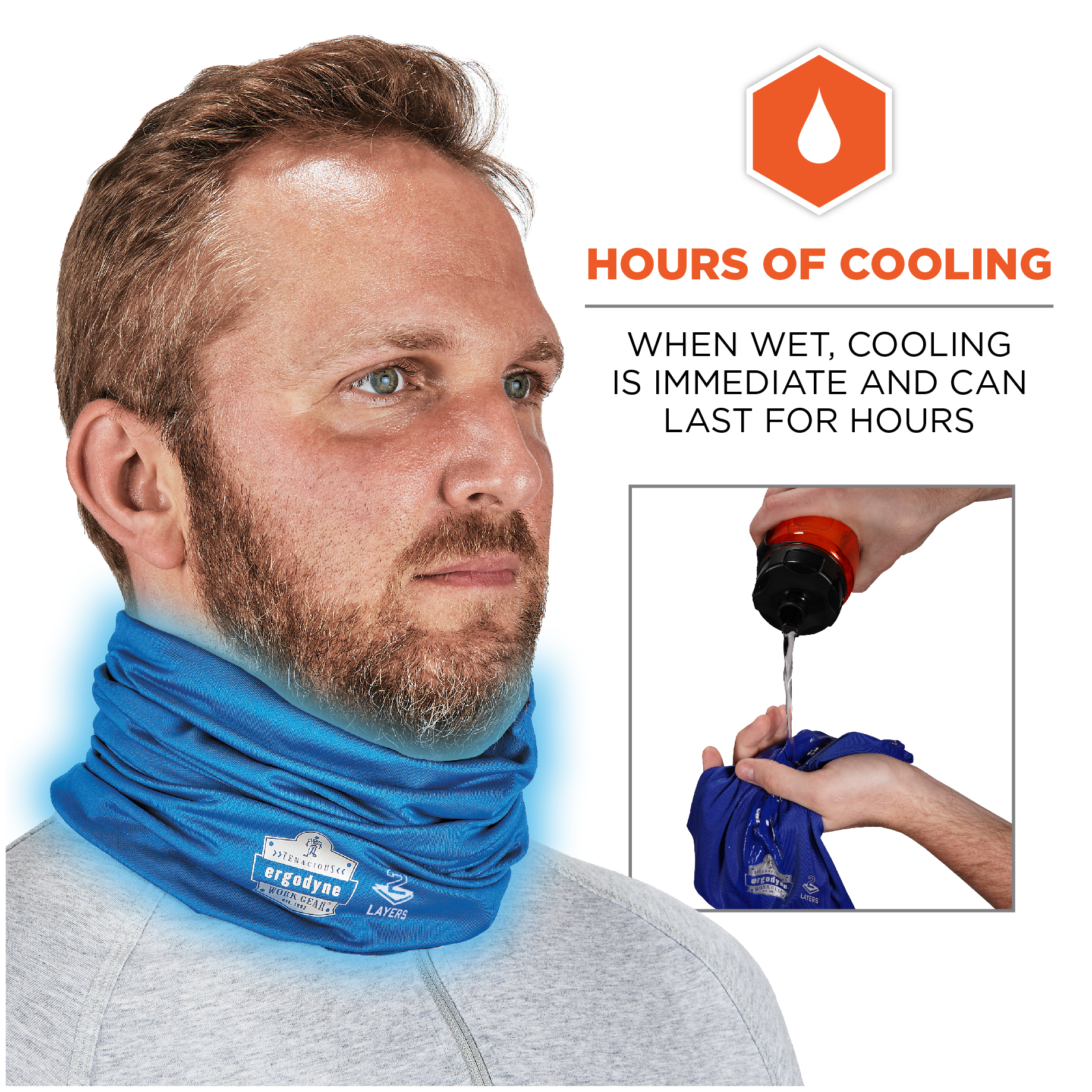 Ergodyne Chill-Its Performance Knit 2-Layer Cooling Multi-Band from GME Supply