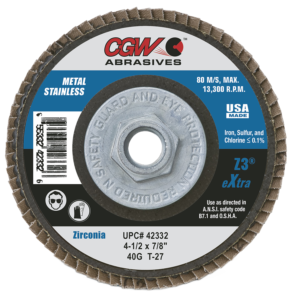 CGW 6" x 7/8" 36G Z3 Type 27 Flap Disc from GME Supply
