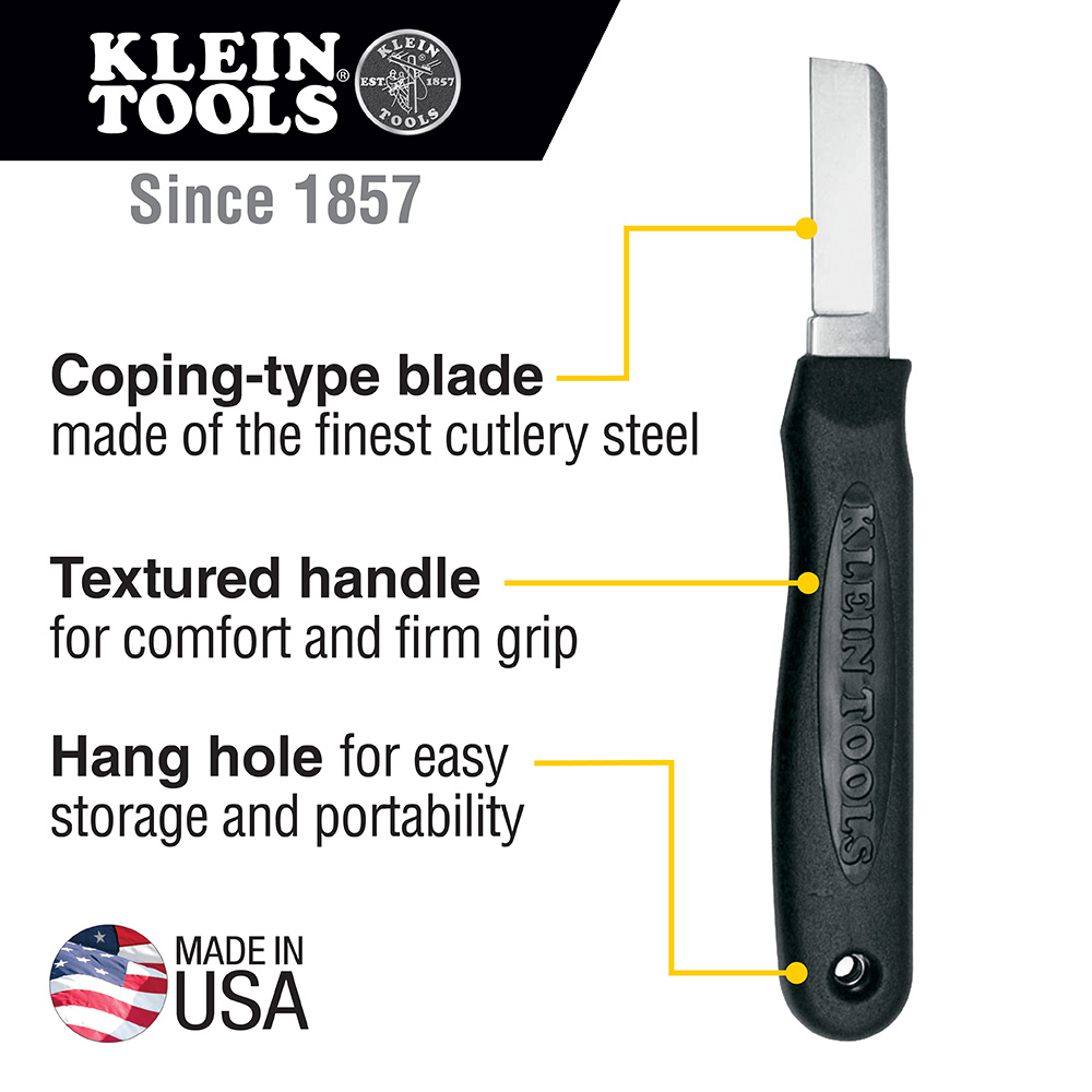 Klein Tools Cable Coping Knife and Case from GME Supply