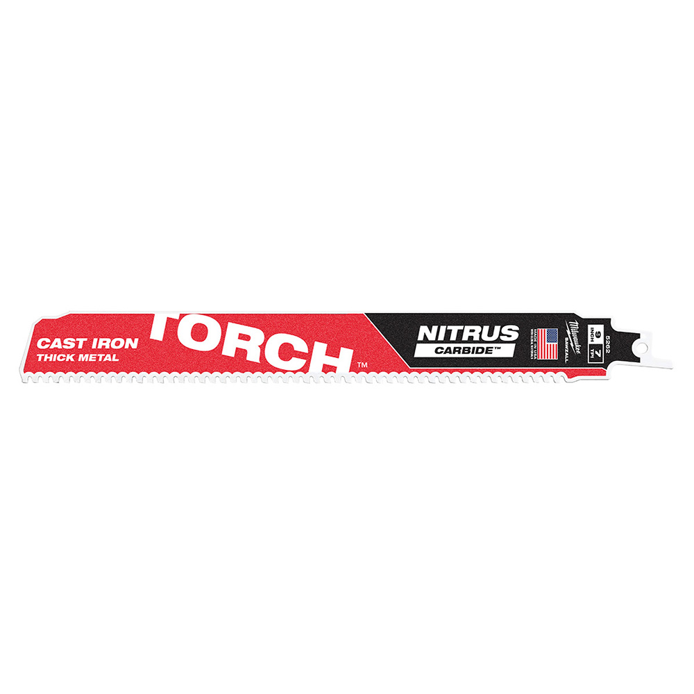 Milwaukee 7 TPI Torch Nitrus Carbide SAWZALL Blade for Cast Iron from Columbia Safety