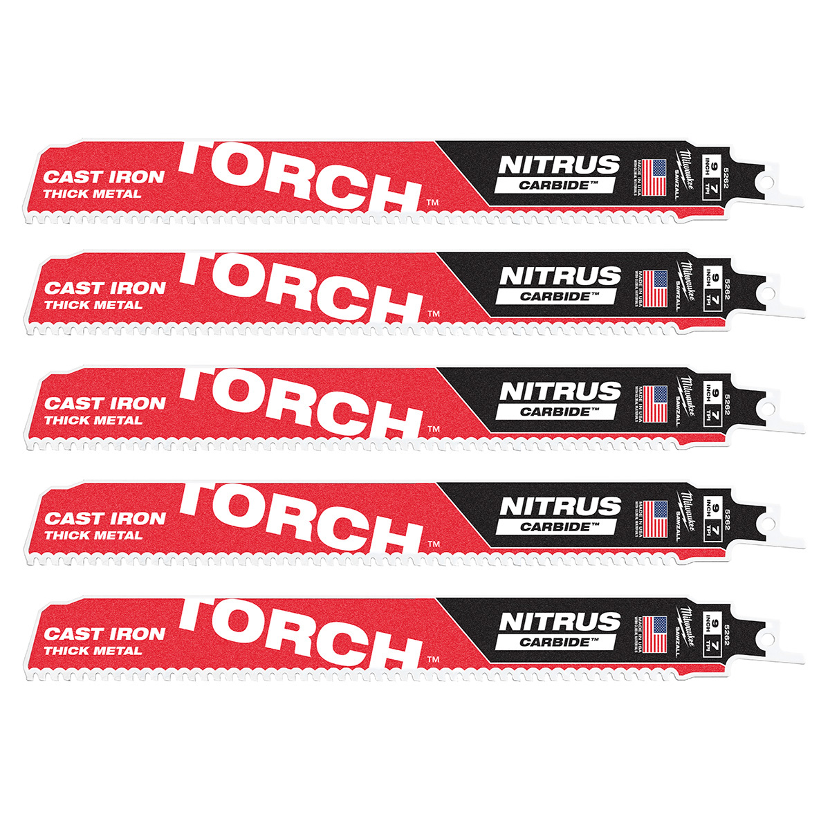 Milwaukee 7 TPI Torch Nitrus Carbide SAWZALL Blade for Cast Iron from Columbia Safety