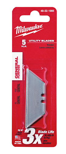 Milwaukee 5 Piece General Purpose Utility Blades from GME Supply
