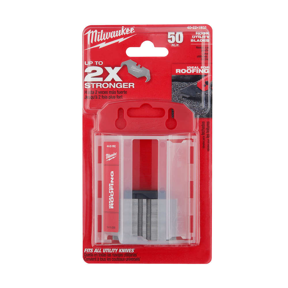Milwaukee Hook Utility Knife Blades with Dispenser (50 Pack) from GME Supply