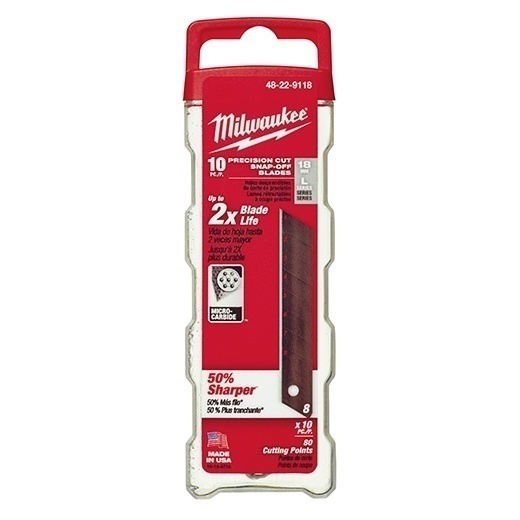 Milwaukee 18mm Precision Snap Blades (10 Pack) from GME Supply