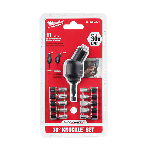 Milwaukee SHOCKWAVE 11 Piece 30 Degree Knuckle Set from GME Supply