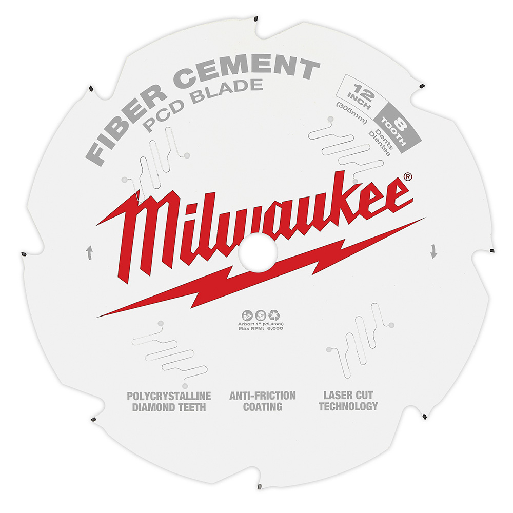 Milwaukee 12 inch PCD/Fiber Cement Circular Saw Blade from GME Supply