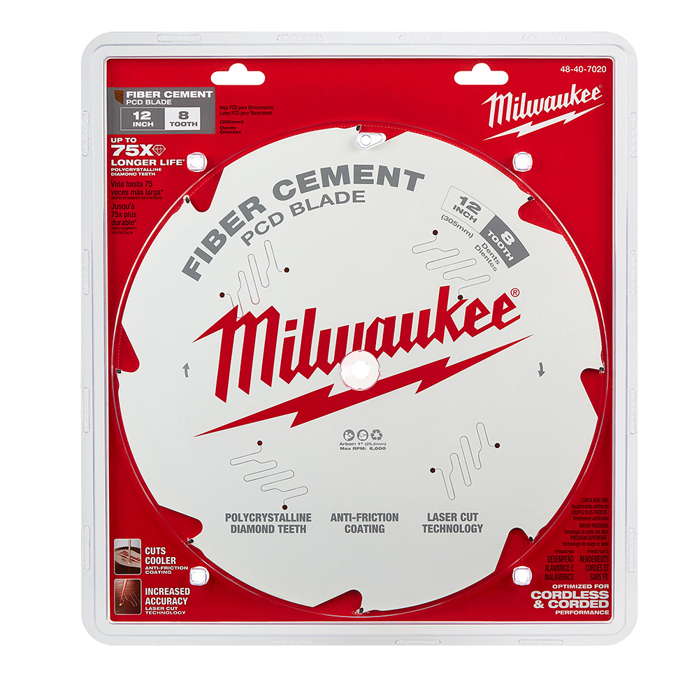 Milwaukee 12 inch PCD/Fiber Cement Circular Saw Blade from GME Supply