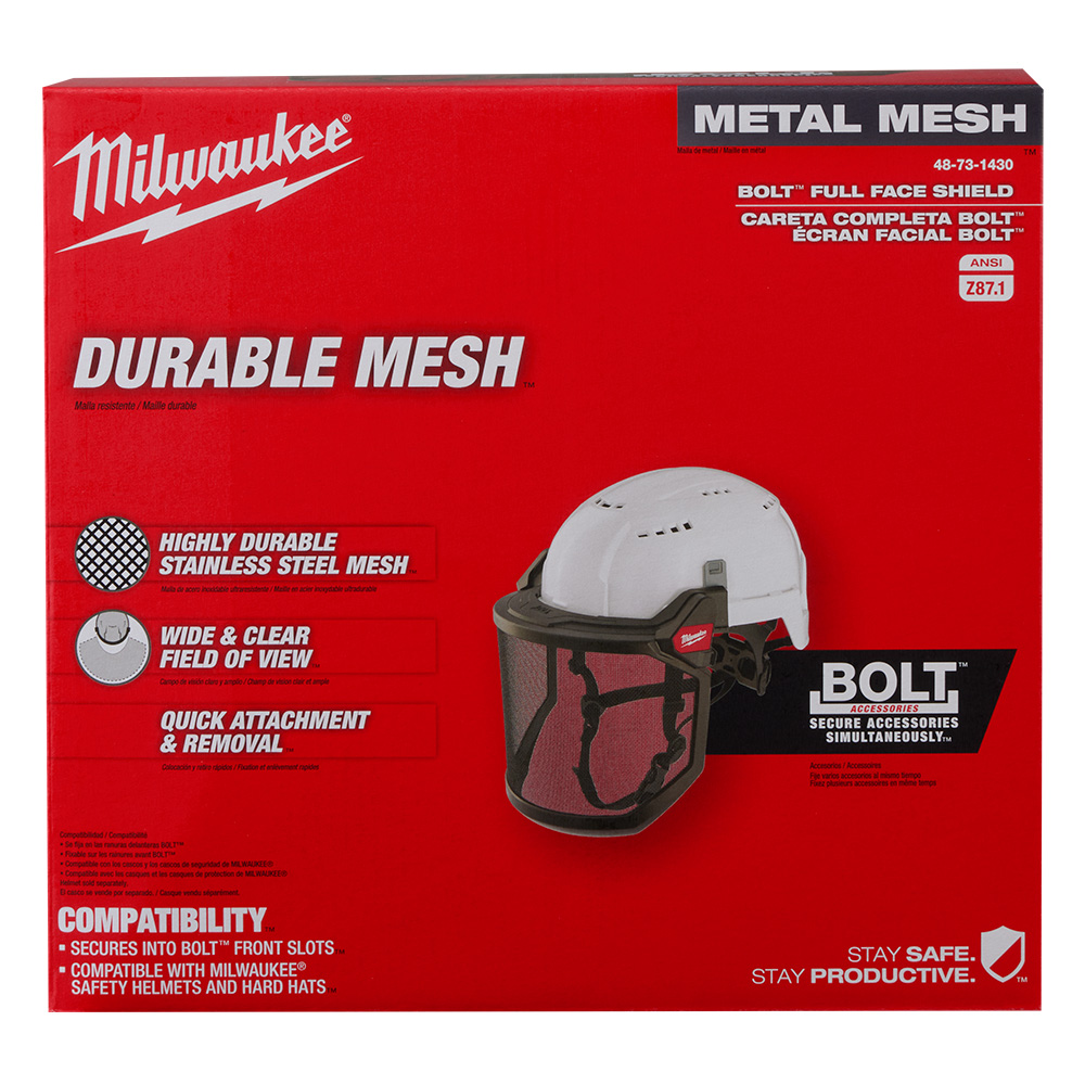 Milwaukee BOLT Mesh Full Face Shield  from GME Supply