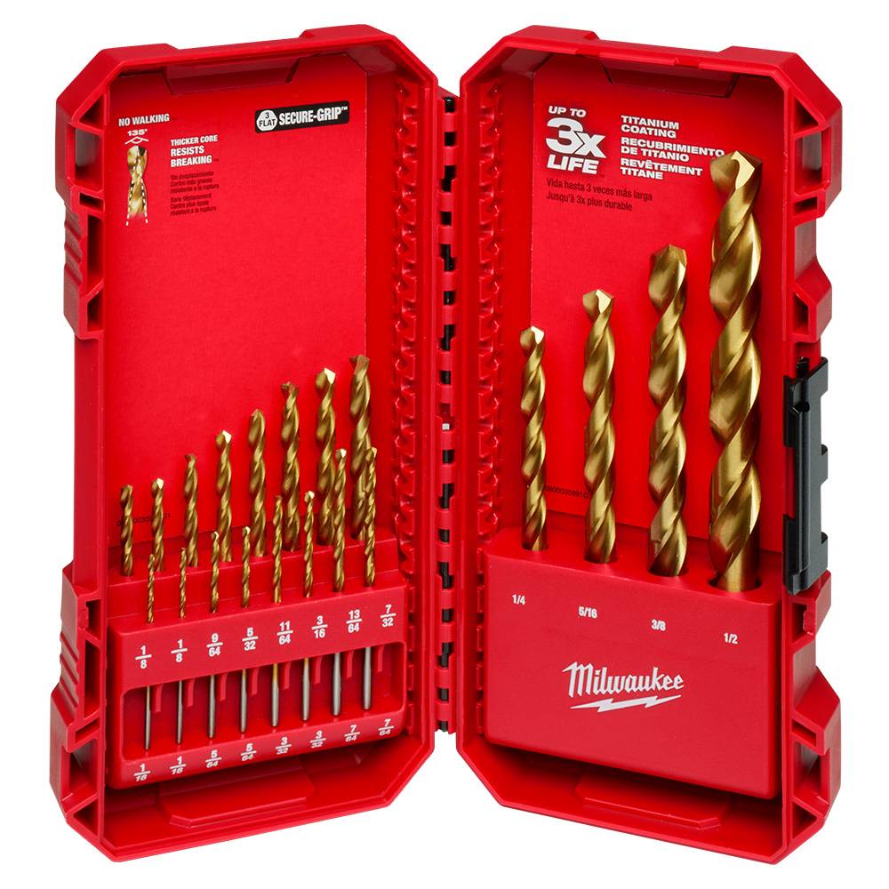 Milwaukee THUNDERBOLT Titanium 20 Piece Drill Bit Set from GME Supply