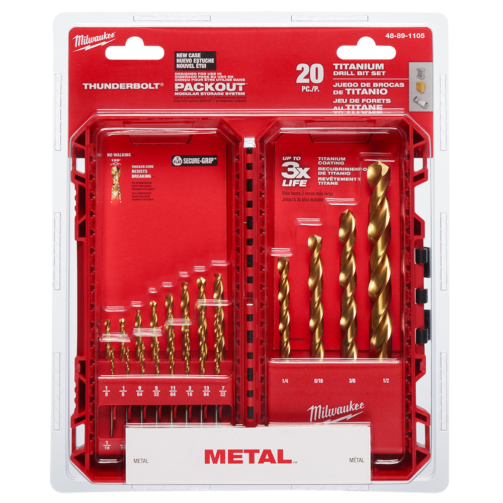 Milwaukee THUNDERBOLT Titanium 20 Piece Drill Bit Set from GME Supply