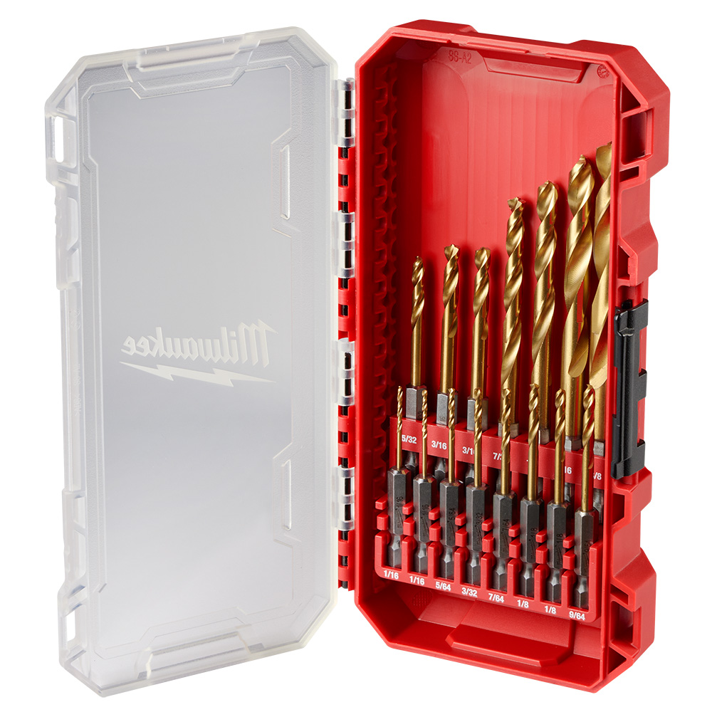 Milwaukee SHOCKWAVE Impact Duty RED HELIX Titanium 15-Piece Drill Bit Set from GME Supply