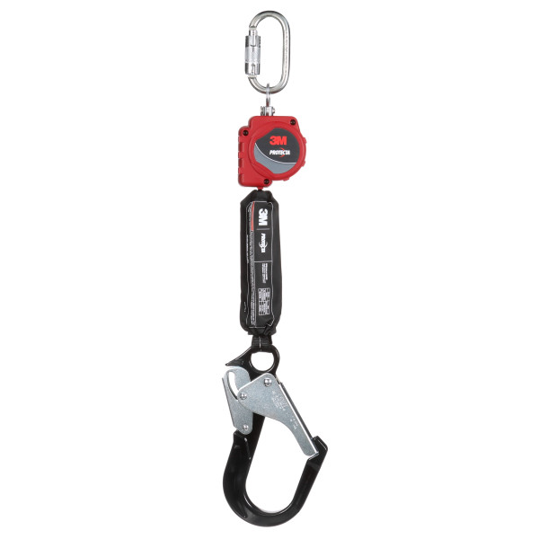 3M Protecta Self-Retracting Lifeline with Carabiner 3100509, Web, Aluminum Rebar Hook, 6 ft from GME Supply