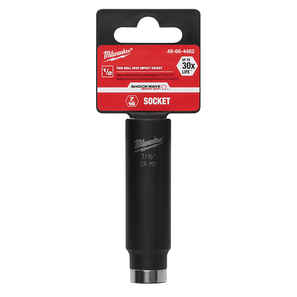 Milwaukee SHOCKWAVE Impact 1/2 Inch Deep Well Socket from GME Supply