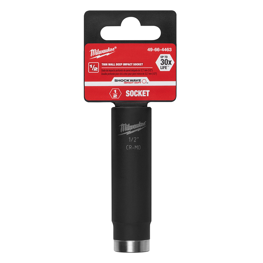 Milwaukee SHOCKWAVE Impact 1/2 Inch Deep Well Socket from GME Supply
