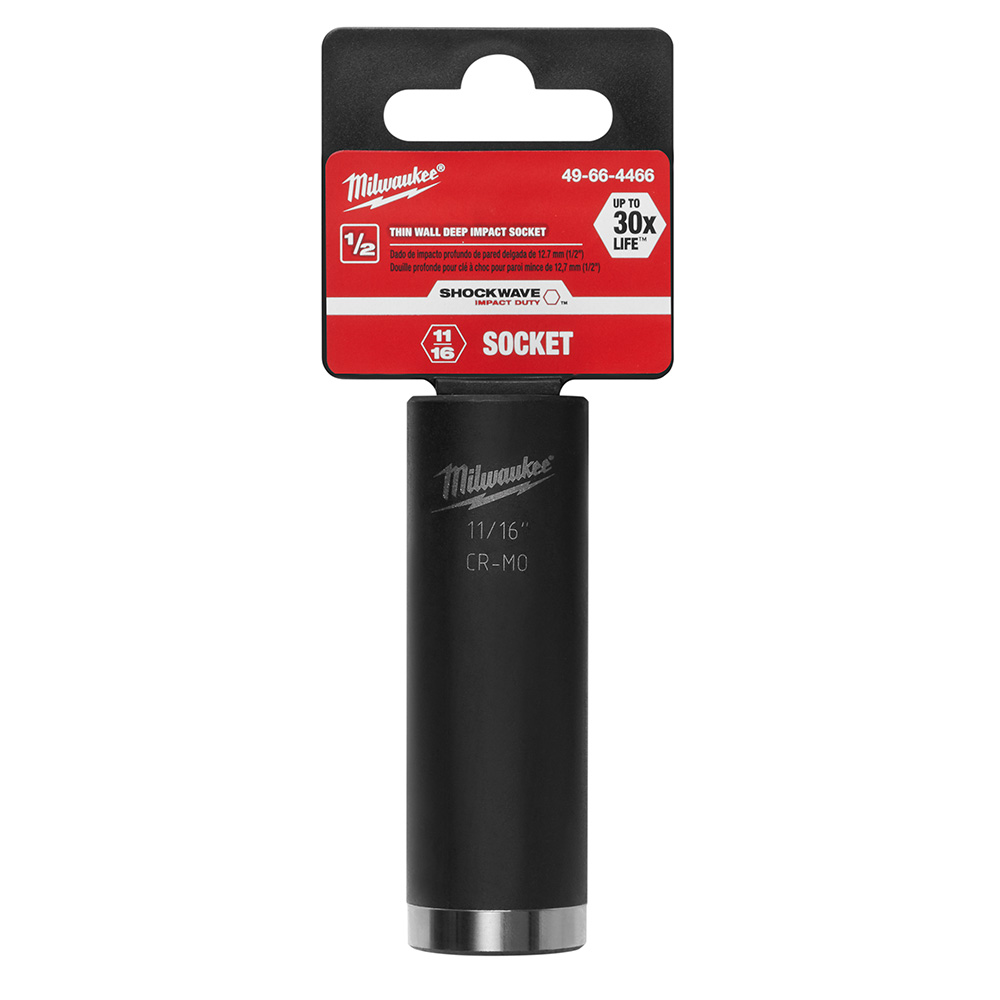 Milwaukee SHOCKWAVE Impact 1/2 Inch Deep Well Socket from GME Supply