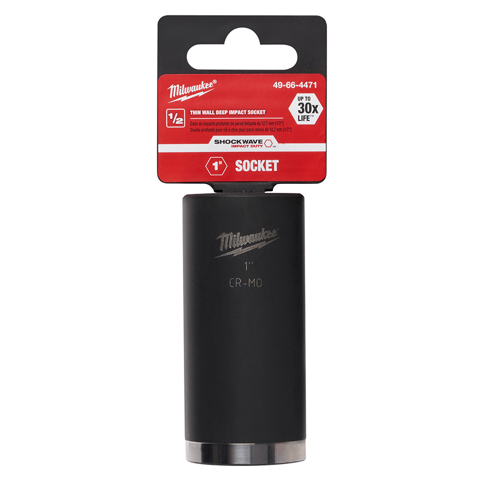 Milwaukee SHOCKWAVE Impact 1/2 Inch Deep Well Socket from GME Supply