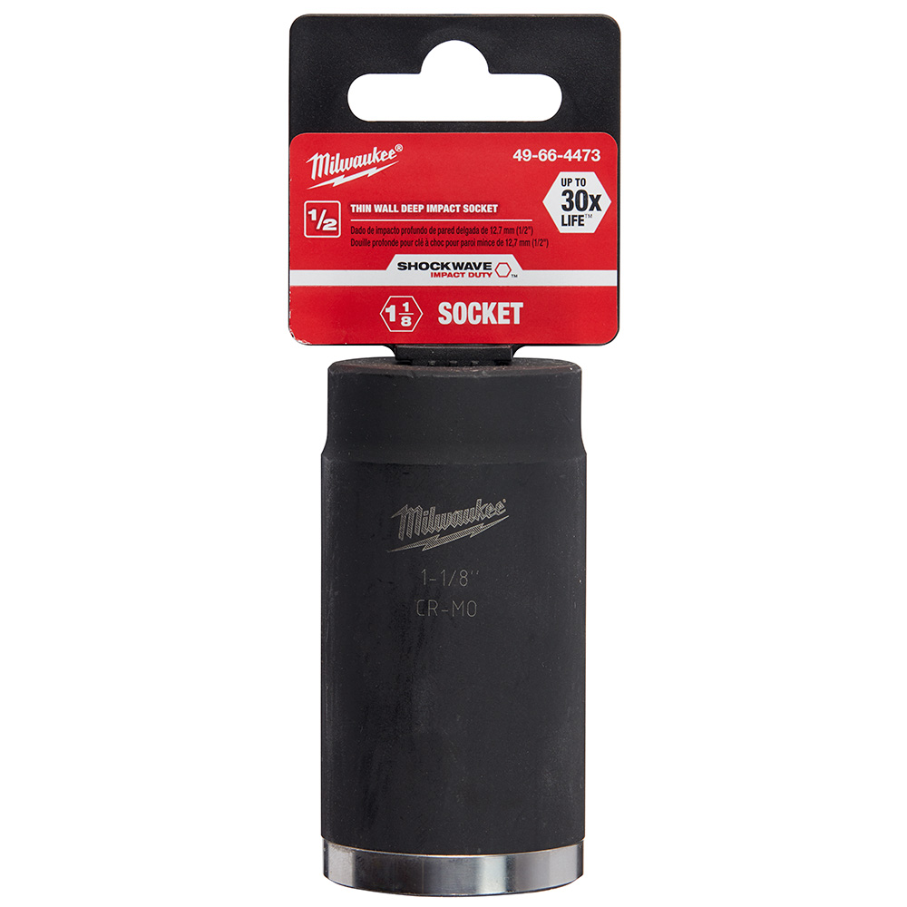 Milwaukee SHOCKWAVE Impact 1/2 Inch Deep Well Socket from GME Supply