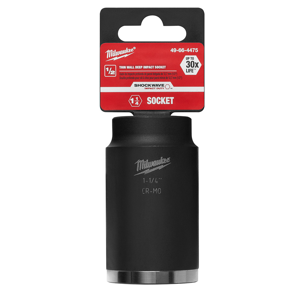 Milwaukee SHOCKWAVE Impact 1/2 Inch Deep Well Socket from GME Supply