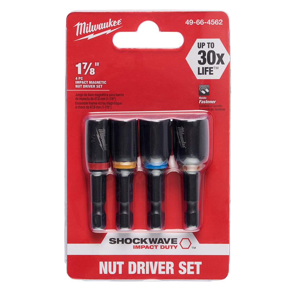 Milwaukee SHOCKWAVE Impact Duty 4 Piece Magnetic Nut Driver Set from Columbia Safety