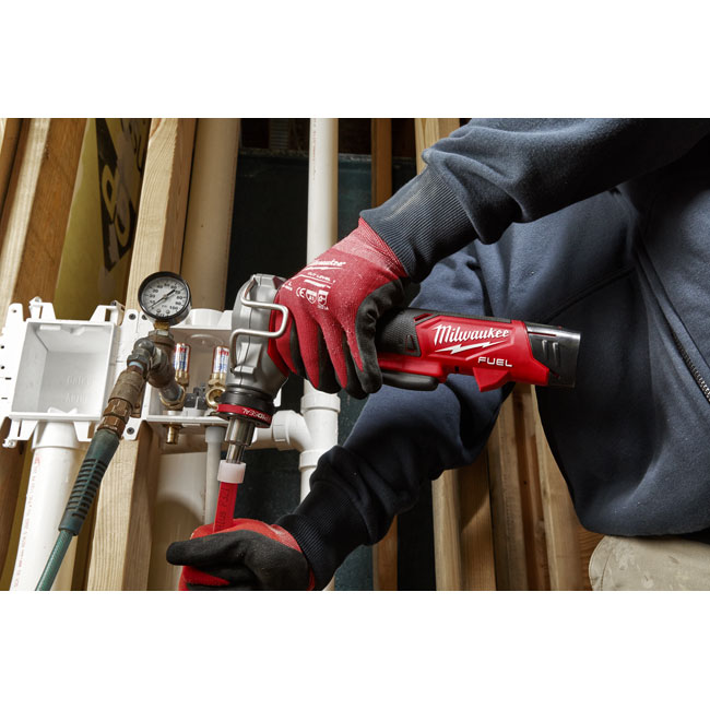 Milwaukee M12 FUEL ProPEX Expander Kit with 1/2 Inch to 1 Inch RAPID SEAL ProPEX Expander Heads from GME Supply