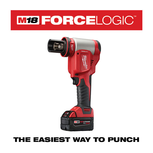 Milwaukee M18 FORCE LOGIC 10 Ton Knockout Tool Kit from GME Supply