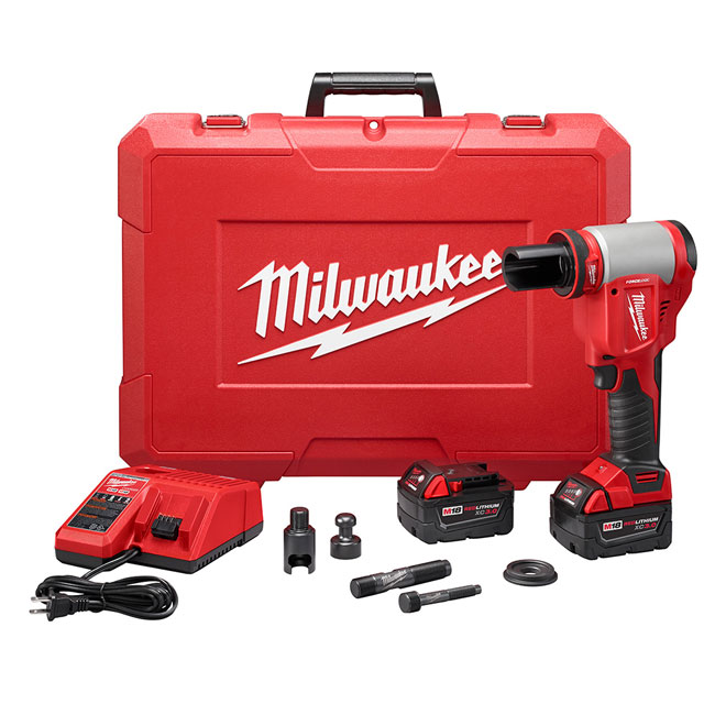 Milwaukee M18 FORCE LOGIC 10 Ton Knockout Tool Kit from GME Supply